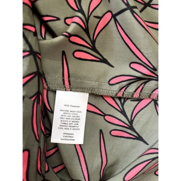 Nordstrom Halogen Palm Print Midi Dress L - Picture 10 of 16